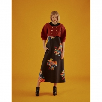 Wool Double Breasted Cropped Jacket