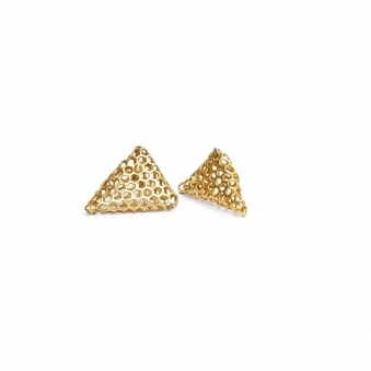 Bee Triangular Origami Earrings