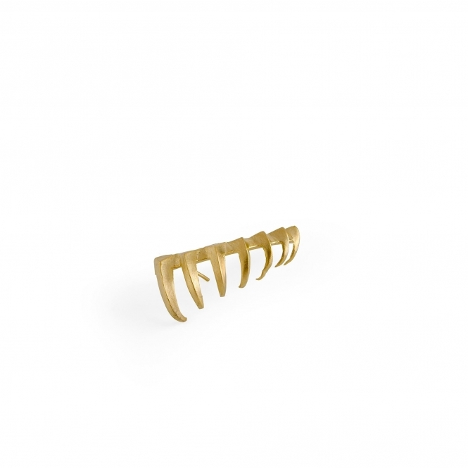 Gold 3D Climber Earring