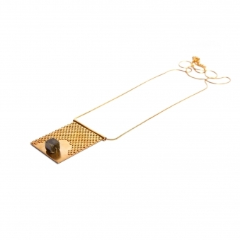 Grid & Granite Necklace