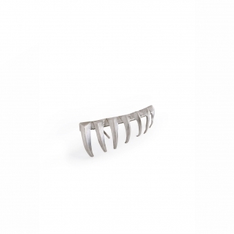 Silver 3D Climber Earring